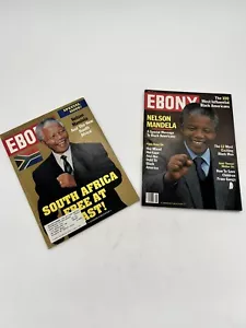Lot histoire Nelson Mandela mai 1990 et août 1994 ébène un morceau d'histoire - Photo 1 sur 4
