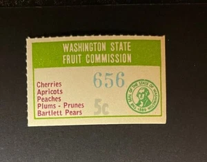 Washington State Revenue - Fruit Advert. #FR9 - 5 cents - Series #656 - MNH - WA - Picture 1 of 1