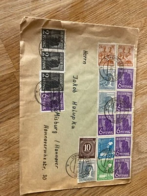 Germany superb franking on cover SBZ period Wennigsen to Misburg Hannover 1948 - Image 1 of 4