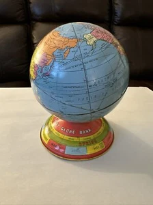 Vintage J Chein & Co. Tin Giant Globe Bank Zodiac Calendar Seasons Months - Picture 1 of 5
