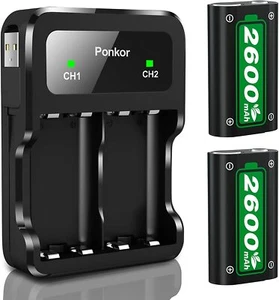 2 Controller Rechargeable Battery Pack Charging Dock For XBox One Elite Series S - Picture 1 of 6