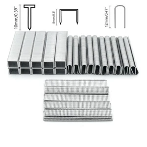 Door T U Shaped Staples 12 10 8mm Nails Staple Gun Stapler Refills upholstery - Picture 1 of 16