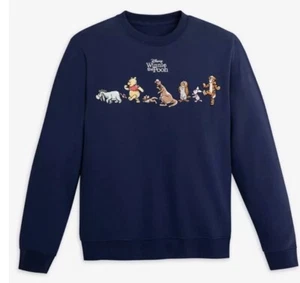 2025 Disney Parks Winnie The Pooh And Friends Sweatshirt Blue XL 3XL NEW - Picture 1 of 5