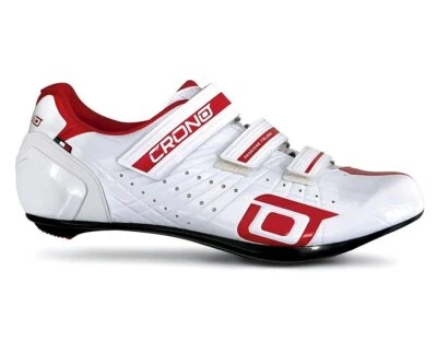 NUEVO Zapatos de Ciclismo de Carretera Crono CR4 - Blanco/Rojo (Reg. $160) italiano Sidi Gaerne Foto 1 de 3