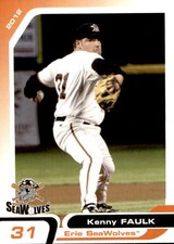 2012 Erie SeaWolves Grandstand #10 Kenny Faulk Kennesaw Georgia GA Baseball Card