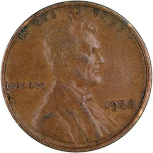 1928 Lincoln Wheat Cent XF EF Extremely Fine Bronze Penny 1c Coin Collectible - Picture 1 of 2