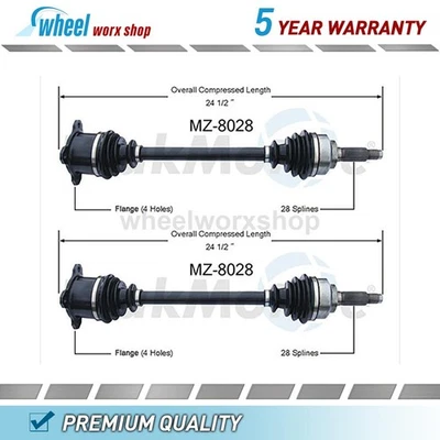 Rear CV Axle Shaft CV Joint fits Mazda RX-7 1.3L 1986 1987 1988 1989 1990 1991 - Изображение 1 из 2