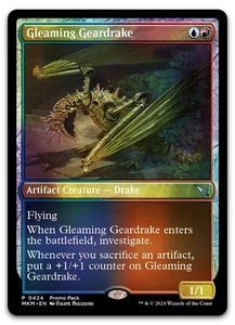 Gleaming Geardrake #424 (Foil) (NM) Murders Karlov Manor PPMKM Magic MTG - Picture 1 of 2