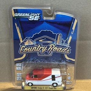 2015 Greenlight Country Roads - 1976 Dodge B-100 Street Van Red White Series 13 - Picture 1 of 3