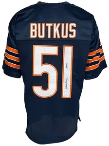 Chicago Bears Dick Butkus Autographed Pro Style Blue Jersey "HOF 79" JSA Auth... - Picture 1 of 1