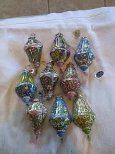 BRADFORD EDITIONS Die Ära von Louis Tiffany Erbstück Porzellan Ornament 9er Set - Bild 1 von 17