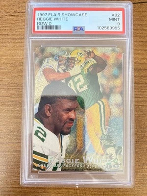 1997 Flair Showcase #92 Reggie White Row 0 PSA 9 Mint - Image 1 of 4
