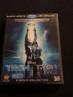 Tron Legacy 3D + Tron classic Blu-ray movie collection, lenticular 3D slip cover - image 1 of 4