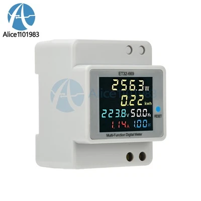 Многофункциональный цифровой монитор мощности энергии DIN-Rail измеритель электроэнергии энергии - Изображение 1 из 4