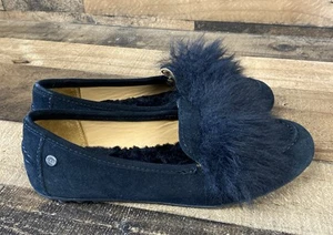 UGG Hausschuhe schwarz Kaley Wisp Wildleder Lammfell Damen flache Halbschuhe Größe 6 - Bild 1 von 12