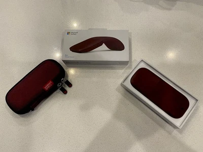 Microsoft Surface Arc Mouse Bluetooth - Burgundy  - BONUS: Hermit Shell Case! - Image 1 of 3