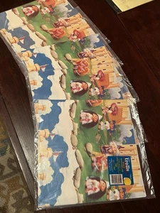 5 Packs Vintage 1992 Artfaire Norfin Trolls Birthday Gift Wrap New Old Stock NOS - Picture 1 of 5