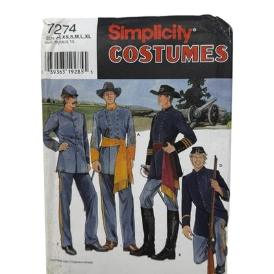 Simplicity-Civil War Costume-Pattern-#7274-Sizes XS,S,M,L,XL  UNCUT Cosplay - Image 1 of 3