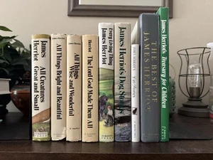 James Herriot Lot Of 9 All Creatures Great Small Set, Dog Stories Hardcover Vtg - Picture 1 of 11