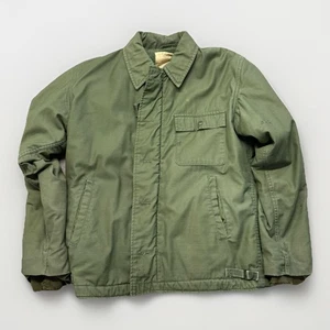 Vintage Military Navy Deck Jacket A2 Stenciled Cold Weather Permeable Mens M - Picture 1 of 15