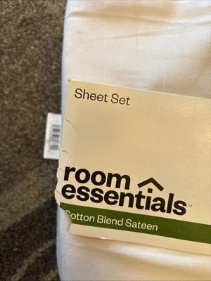 Full Size Easy Care Sheet Set - White - Room Essentials  New - Image 1 of 4