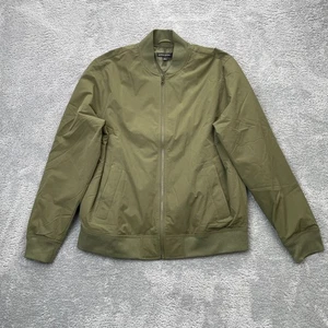 Banana Republic Jacket Mens Large Green Bomber Motorcycle Full Zip Classic - Picture 1 of 6