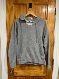 Sunspel Herren Hoodie mittelgrau Pullover Kängurutasche Made in Portugal Fehler - Bild 1 von 9