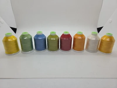 Lot of 8- Coats & Clark Trilobal Embroidery/Machine Mini Spool Thread - New - Image 1 of 4