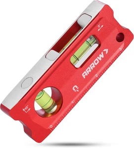 ARROW 4-Inch Torpedo Level, Small Magnetic Leveler Tool with 0°/90° Bubbles, Top - Picture 1 of 12