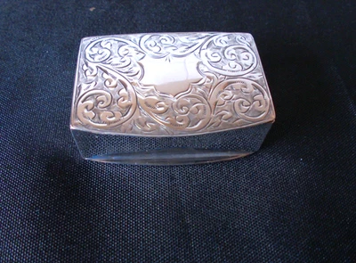 Antigua hermosa caja de tabaco de plata maciza con sello de fecha 1924 por John Rose Foto 1 de 4