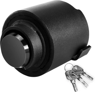 Trailer Coupler Lock Fits 2-5/16 Inches Couplers Heavy Duty Tow Hitch Lock Black - Image 1 of 4