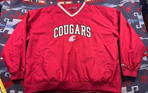 Vtg 90s WSU Cougars Washington State University Jacket Pullover Windbreaker 2XL - Picture 1 of 16