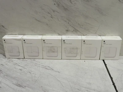 6x Adaptador de corriente cargador de pared USB único Apple 12W 5.2V/2.4A - Blanco (A2167) Foto 1 de 4
