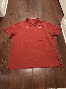 Camisa Polo Alabama Crimson Tide Para Hombres 2XL Roja Nike Fútbol Dri Fit En el Campo - Imagen 1 de 7