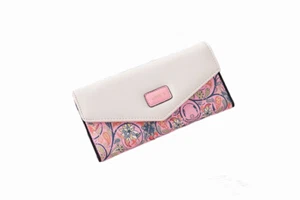Portafoglio da donna pelle grande elegante portamonete carte di credito cerniera - Foto 1 di 4