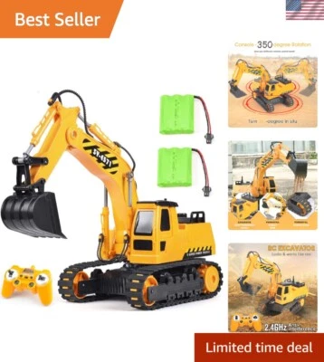 Medium Scale Excavator Toy - Complete Construction Fun with 2 Batteries Included - Image 1 of 4