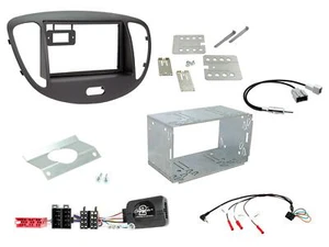 CTKHY01 MANDOS DE DIRECCIÓN DOBLES DIN FACIA NEGROS PARA HYUNDAI i10 2008-2013 - Imagen 1 de 1