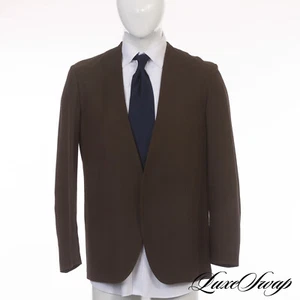 #1 MENSWEAR Maison Martin Margiela Green Hopsack Buttonless Collarless Jacket 50 - Picture 1 of 9