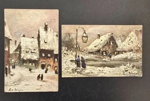 Due cartoline Non Viaggiate Illustratore Senger Germania Serie 472 - Picture 1 of 2