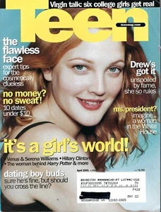 Teen Magazine April 2001 Drew Barrymore~ 2000's Pop Culture ~No Label - Picture 1 of 1