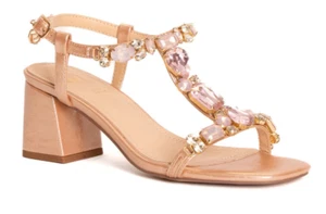 GOLD & GOLD GV59 SANDALI SCARPE DONNA ECOPELLE FIBBIA CINTURINO CHAMPAGNE - Imagen 1 de 4