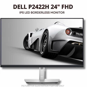 Dell P2422H 24" FHD 1920x1080 Borderless Height Pivot (Rotation) IPS LED Monitor - Picture 1 of 8