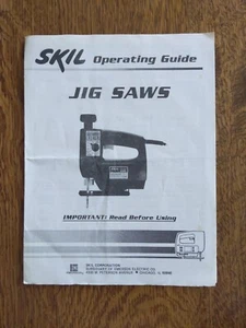 Vintage 1993 Original SKIL Jig Saws Operating Guide Owners Manual F-906160 8/93 - Picture 1 of 2