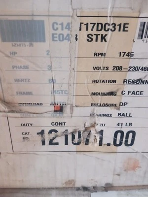 Leeson Electric Motor 121071.00 2 HP 1745 Rpm 3PH 230/460 Volt 145TC Frame - Image 1 of 3