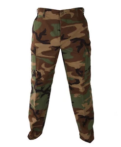 Woodland Camo MENS BDU Cargo Pants - Mens Military Camouflage Pants S TO 2X - Picture 1 of 4