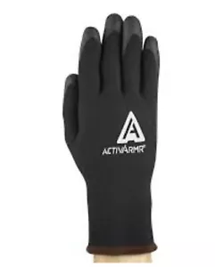 Ansell 97-631 ActivArmr Cold Resistant Gloves, Black, Acrylic/Nylon Liner Size 9 - Picture 1 of 3