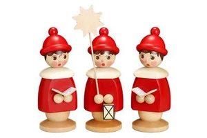 Miniaturfiguren 3 Kurrendefiguren rot Höhe 19cm NEU Weihnachten Figuren Kirche - Picture 1 of 1