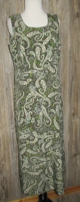 Kathie Lee Sleeveless Paisley Maxi Dress Womens Size 10 Fairy Grunge Whimsigoth - Image 1 of 4