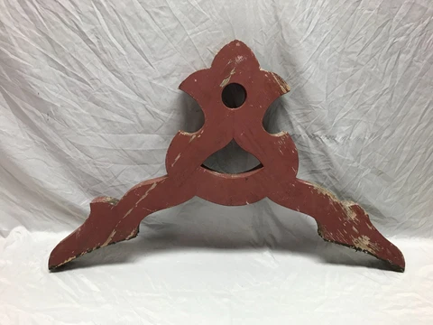 Antique Red Wood Decorative Gingerbread Porch Roof Finial Span Old VTG 989-23B Cover
