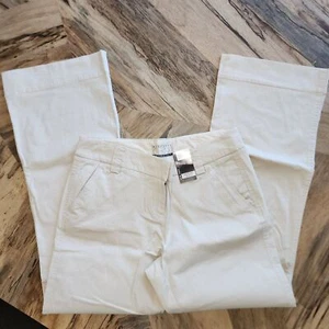 NWT New York & Company Beige Manhattan Chino Pants Sz 6 - Picture 1 of 9